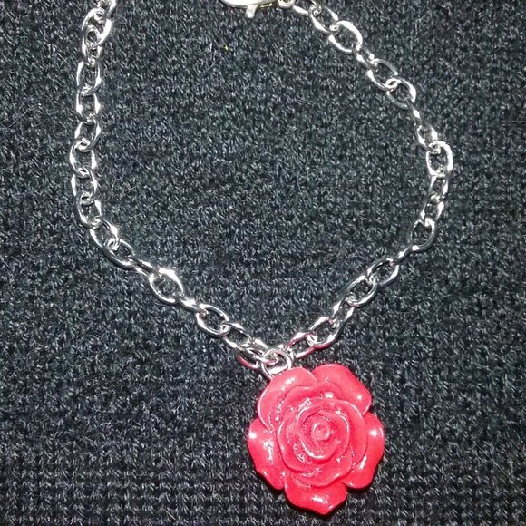 Rose Dangle Bracelet - Picture 1 of 7